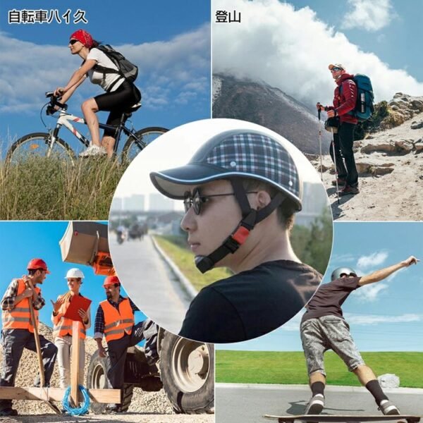 男女兼用野球帽スタイル軽量自転車ヘルメット